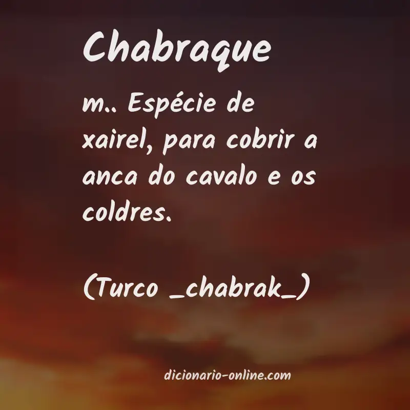 Significado de chabraque