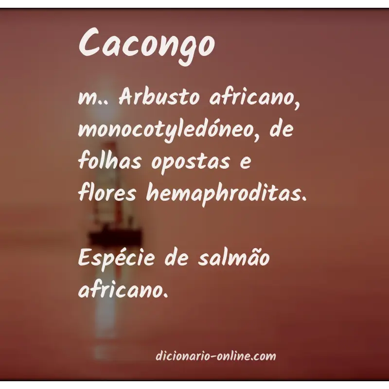 Significado de cacongo