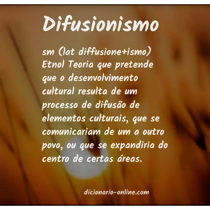 Significado de difusionismo