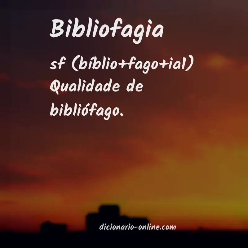 Significado de bibliofagia