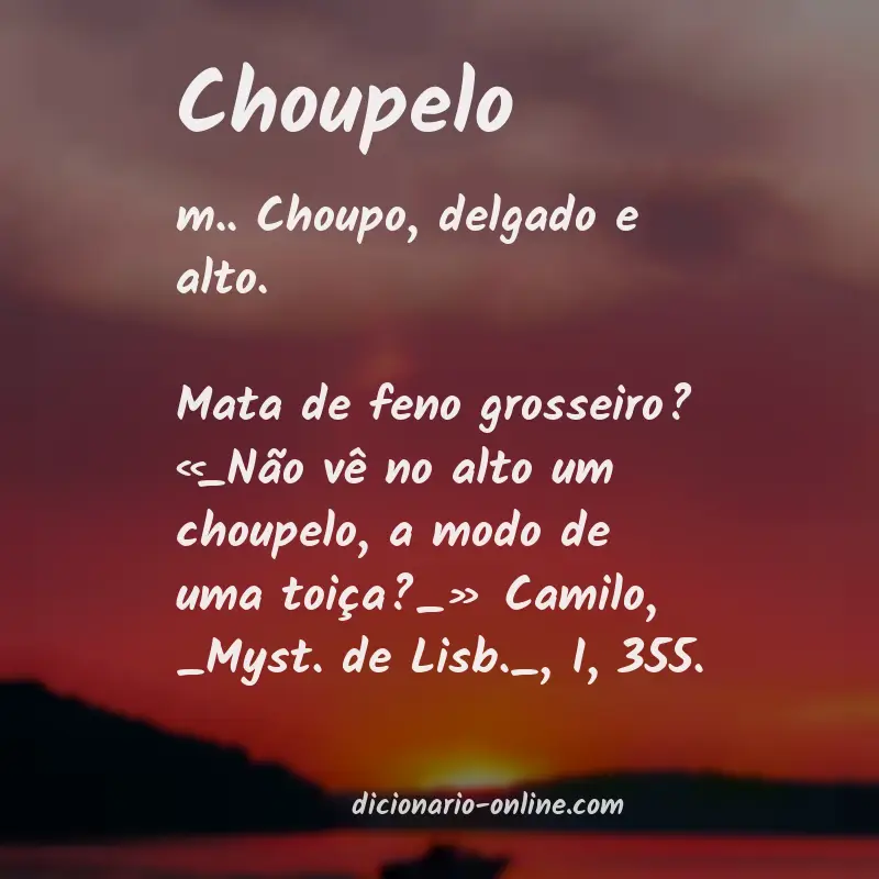 Significado de choupelo