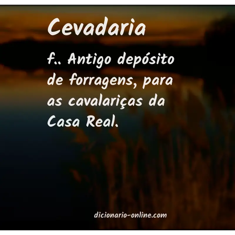 Significado de cevadaria