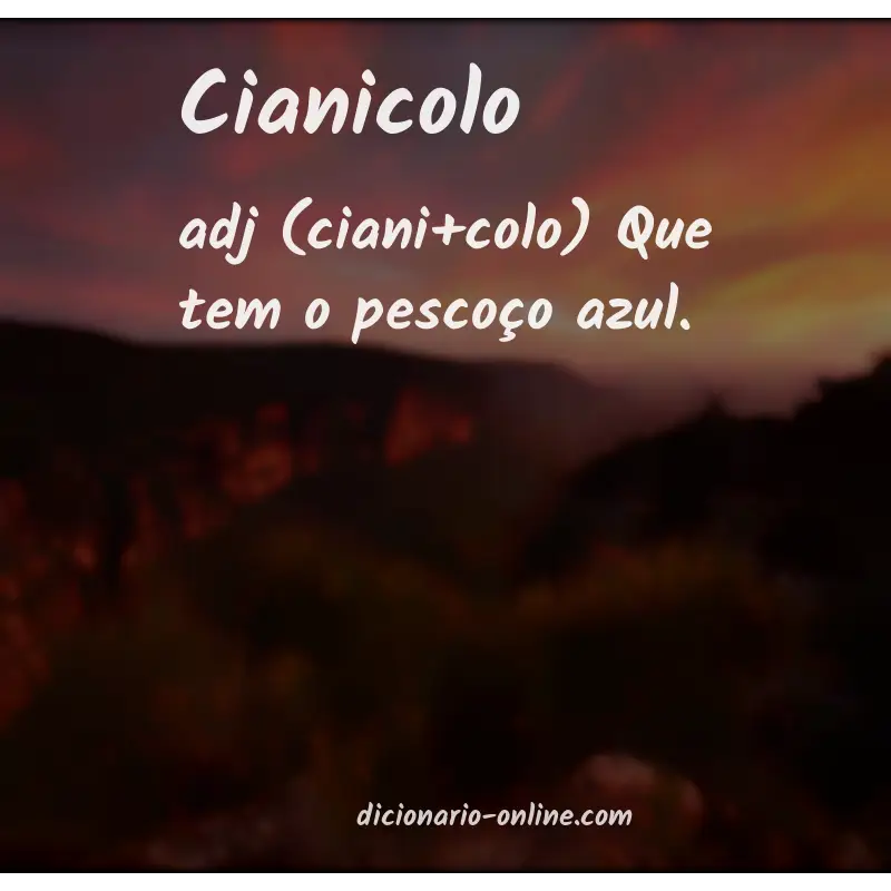 Significado de cianicolo