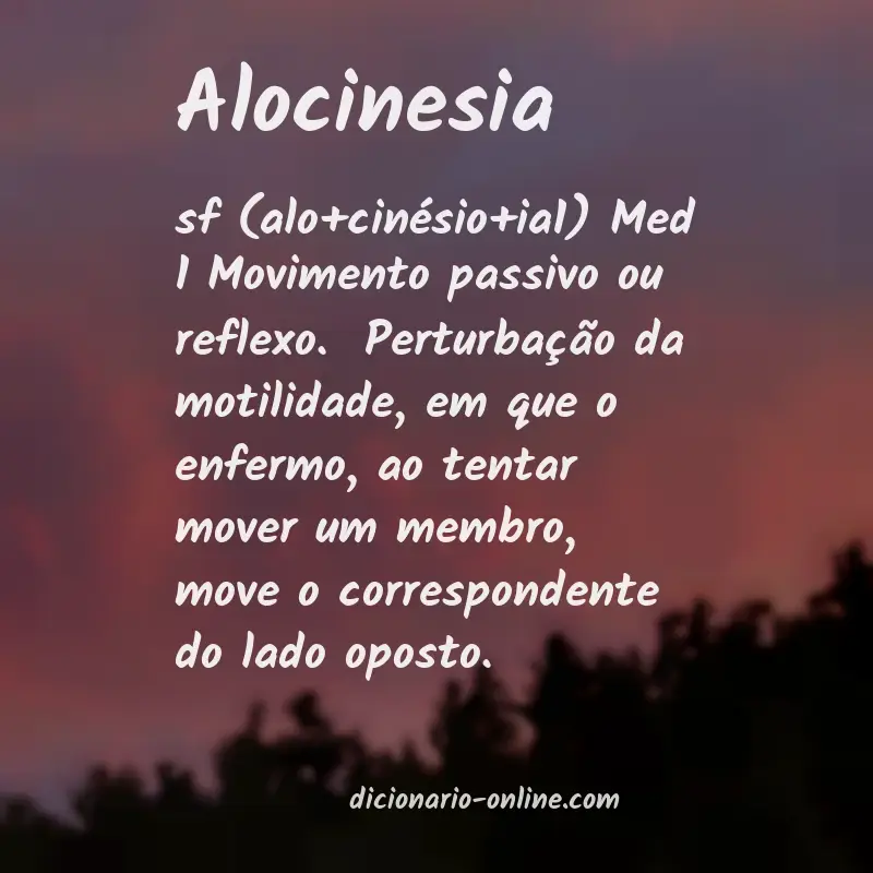 Significado de alocinesia