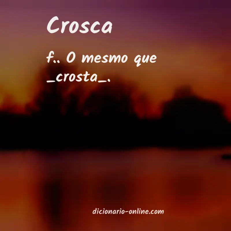Significado de crosca