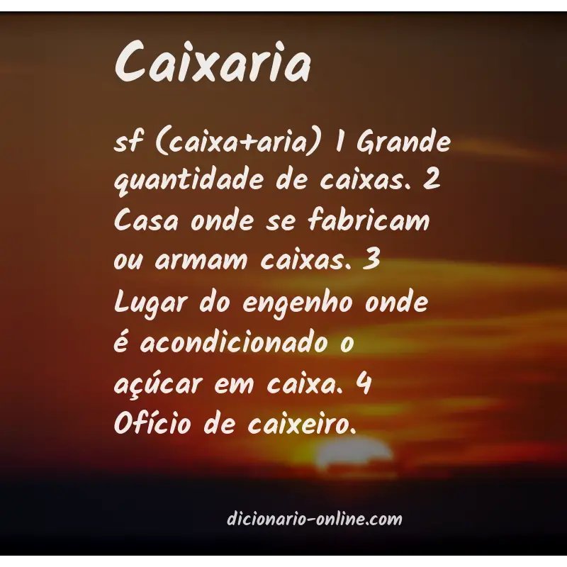 Significado de caixaria