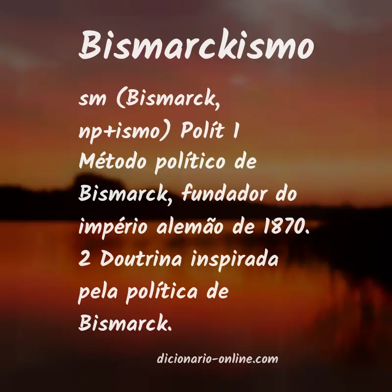 Significado de bismarckismo