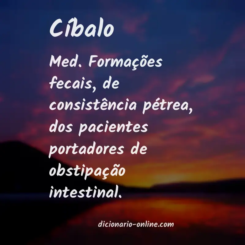 Significado de cíbalo