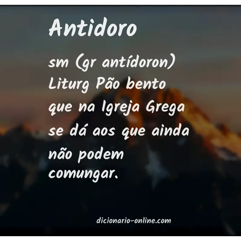 Significado de antidoro