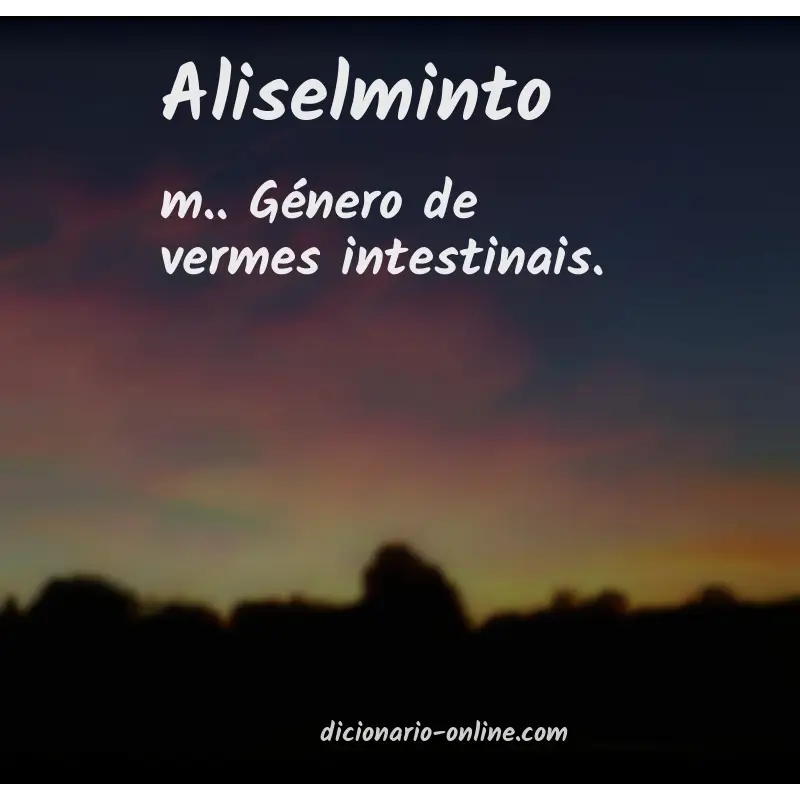 Significado de aliselminto