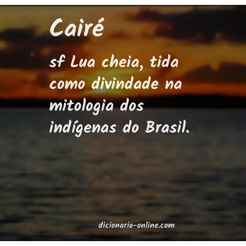 Significado de cairé