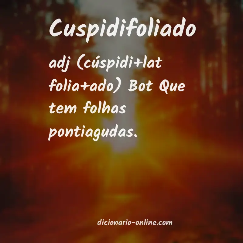 Significado de cuspidifoliado