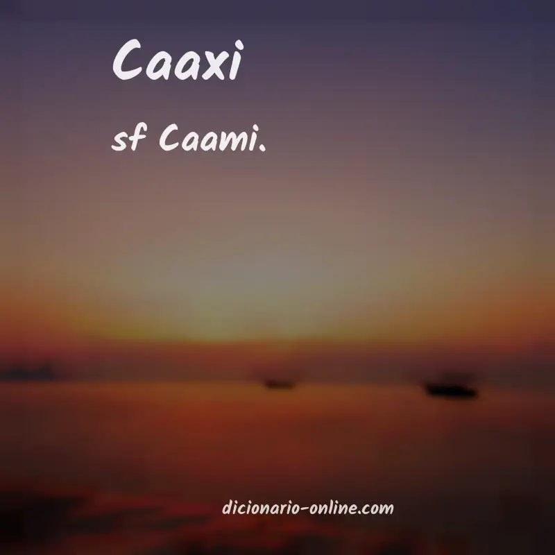 Significado de caaxi