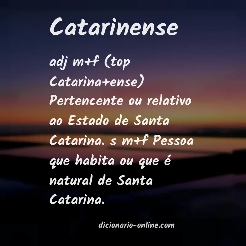 Significado de catarinense