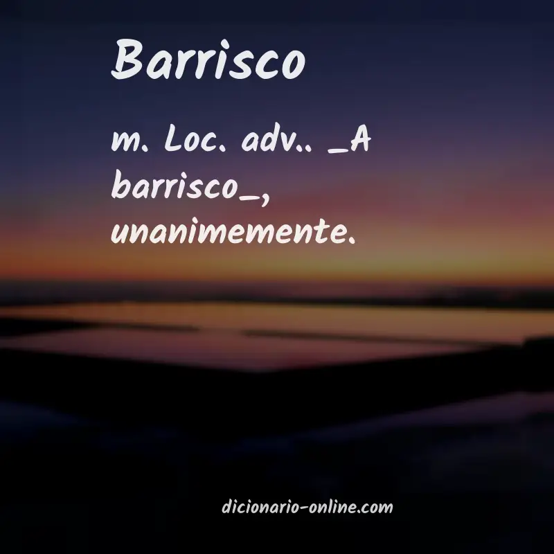 Significado de barrisco