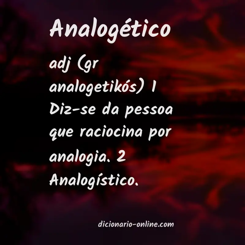 Significado de analogético
