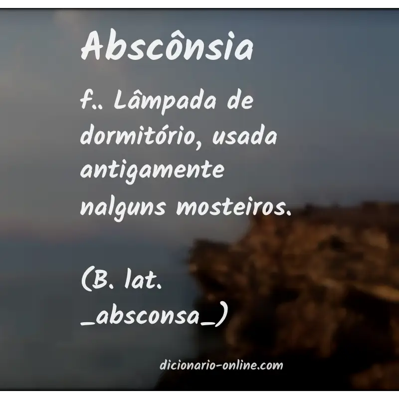 Significado de abscônsia