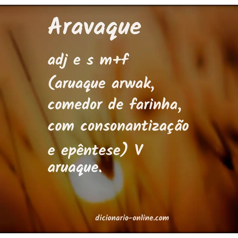 Significado de aravaque