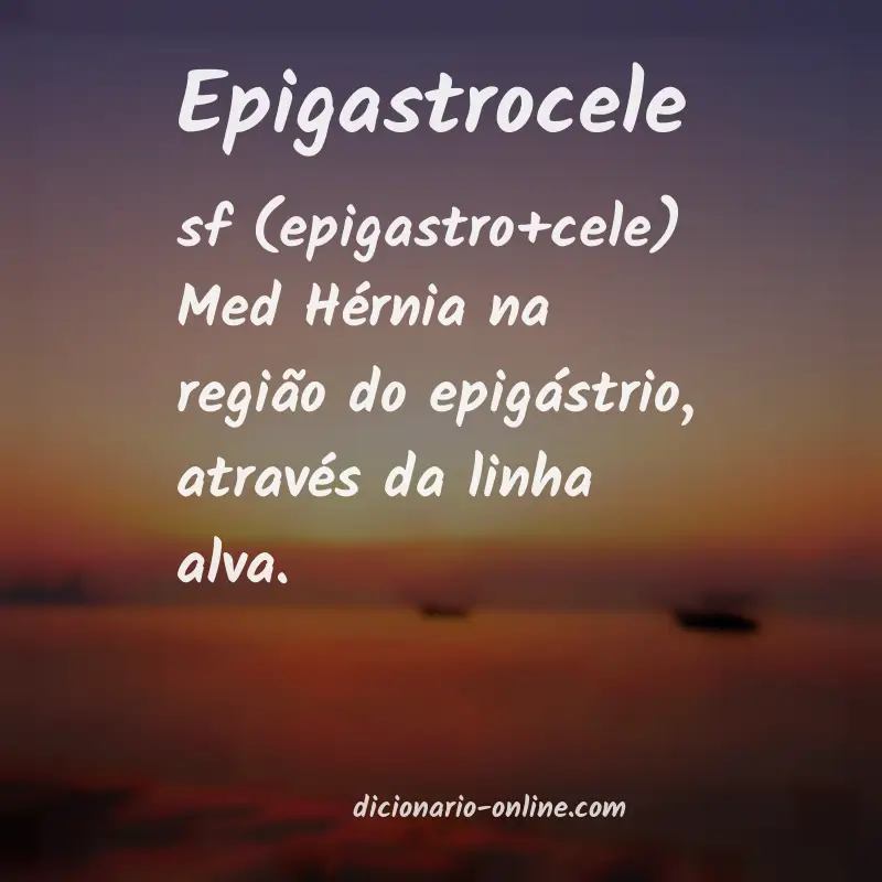 Significado de epigastrocele