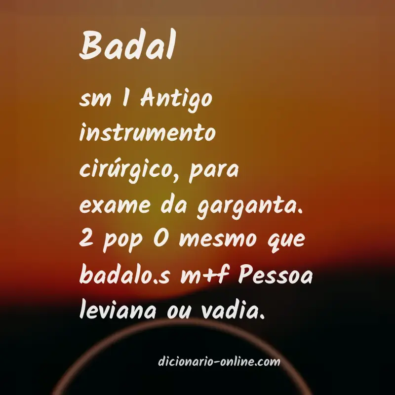 Significado de badal