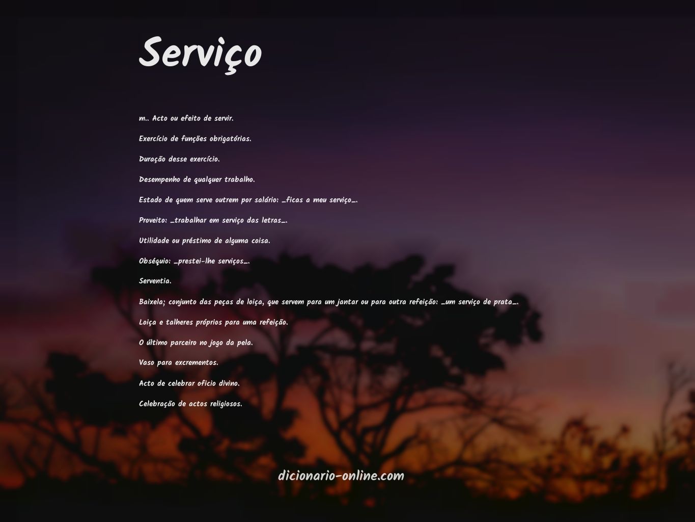 Significado de serviço