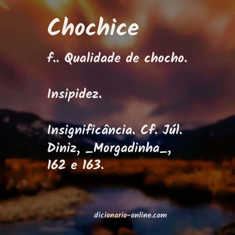 Significado de chochice