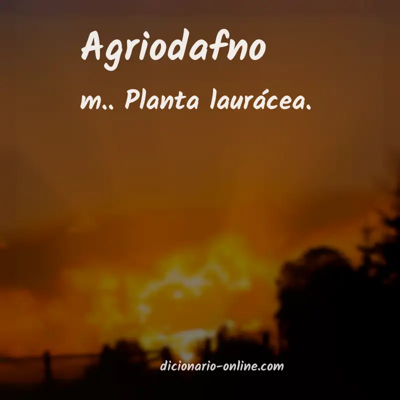 Significado de agriodafno
