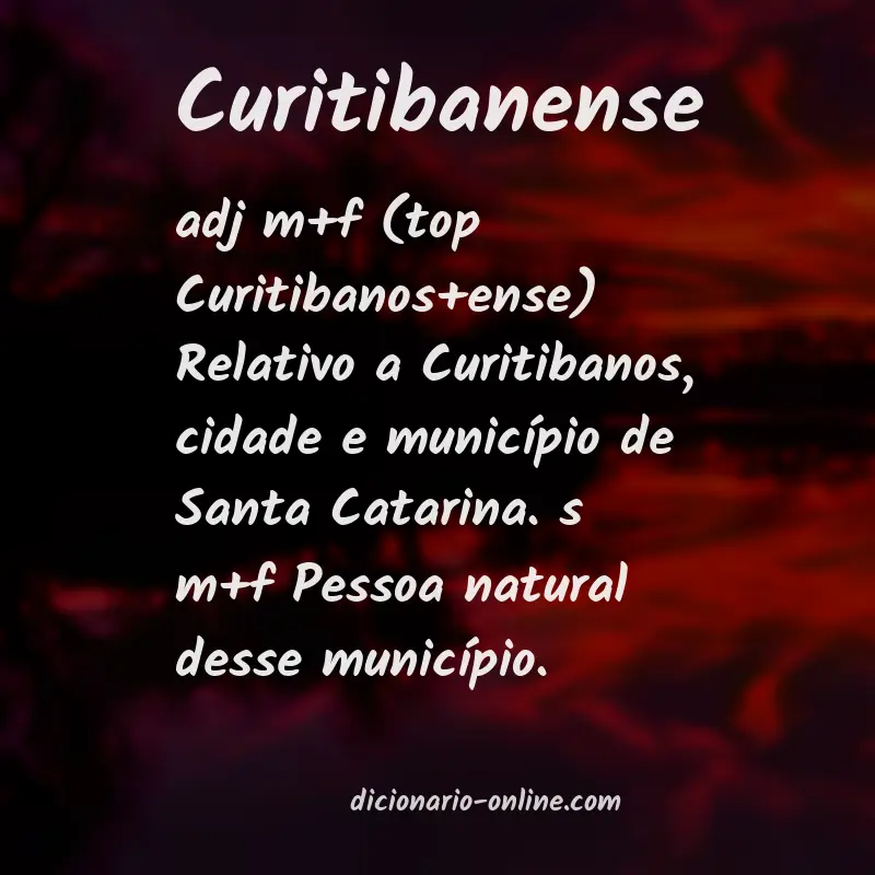 Significado de curitibanense