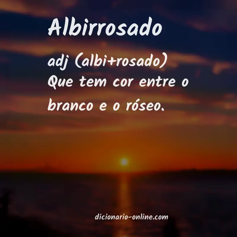 Significado de albirrosado