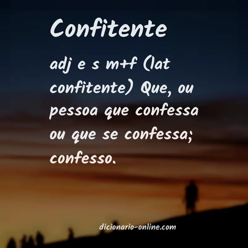 Significado de confitente