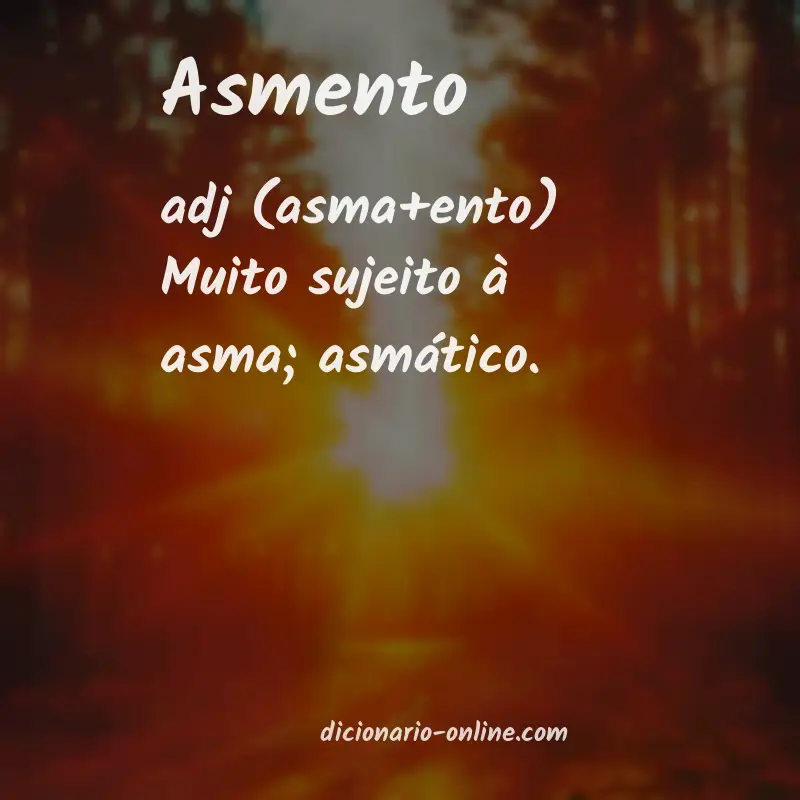 Significado de asmento