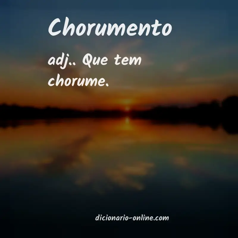 Significado de chorumento