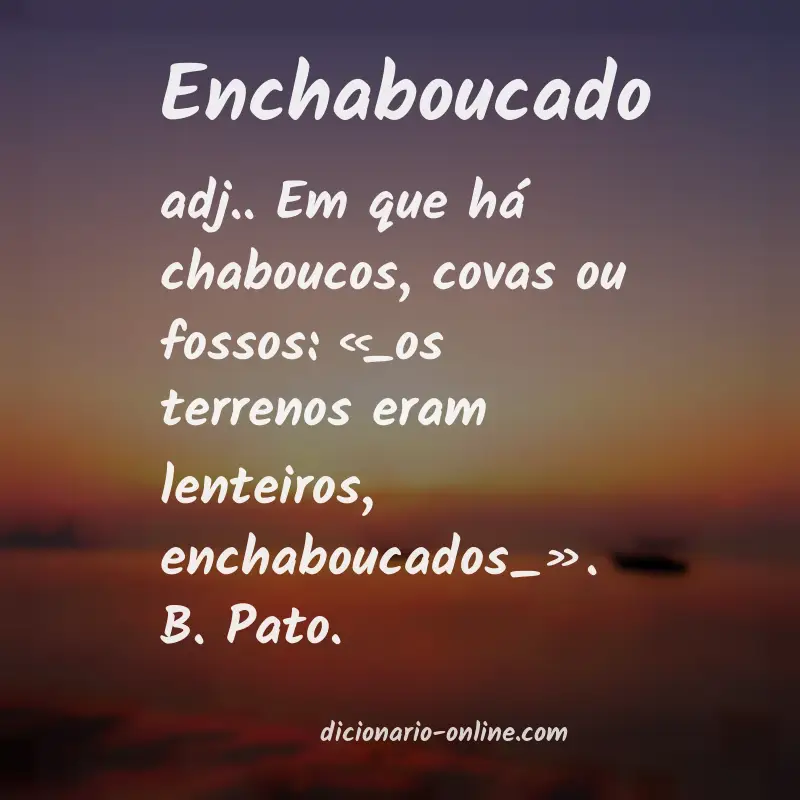 Significado de enchaboucado