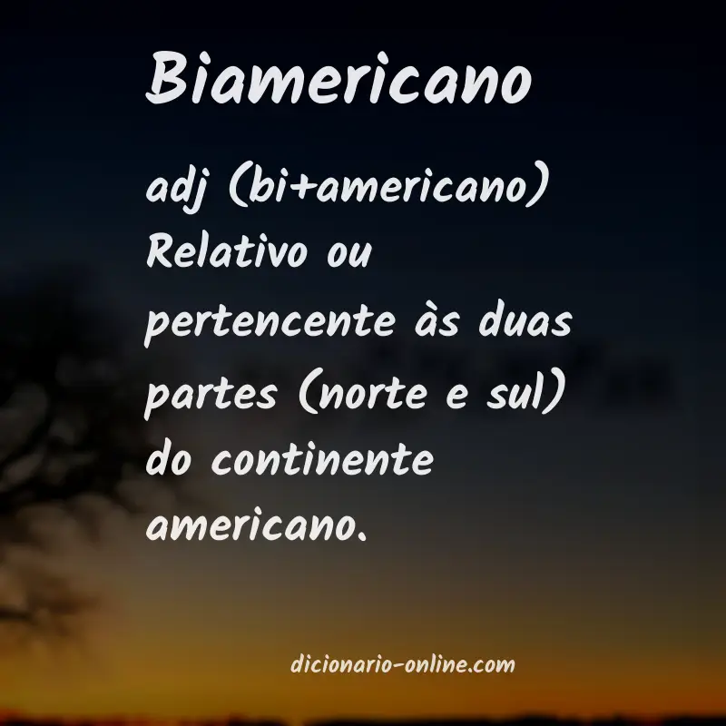 Significado de biamericano