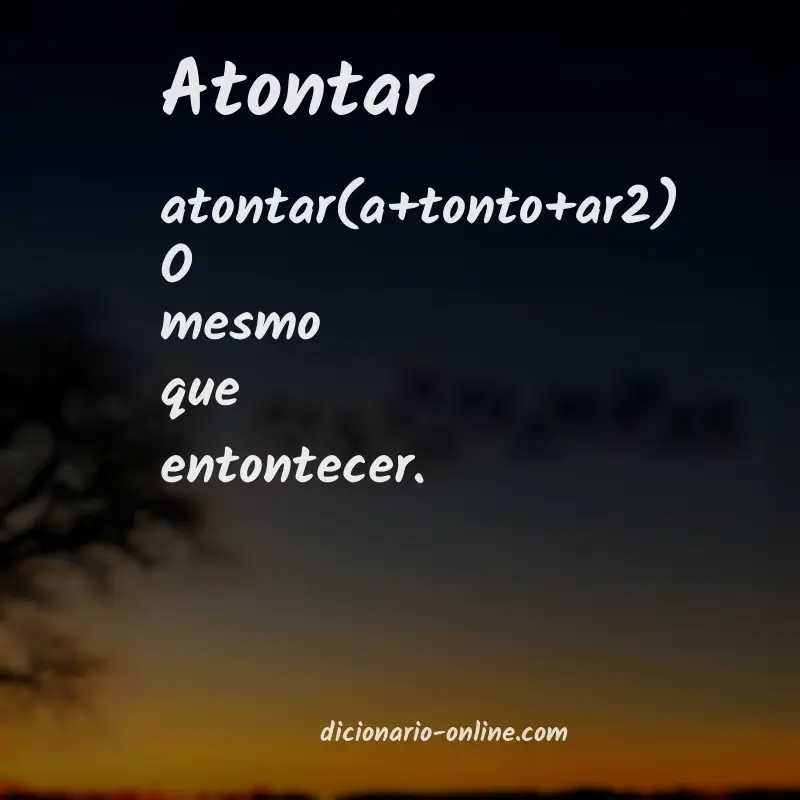 Significado de atontar