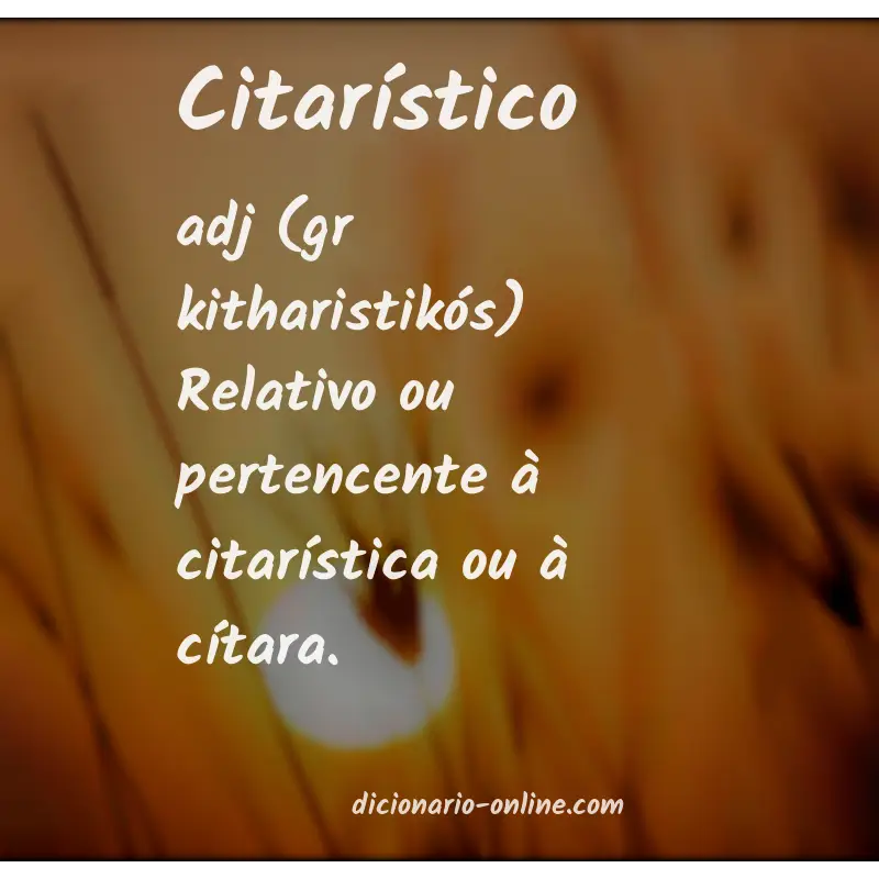 Significado de citarístico