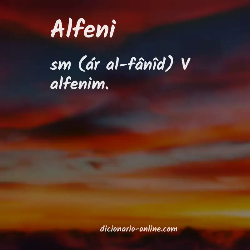 Significado de alfeni