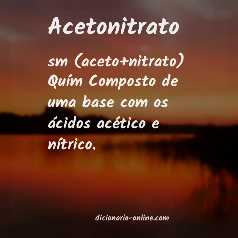 Significado de acetonitrato
