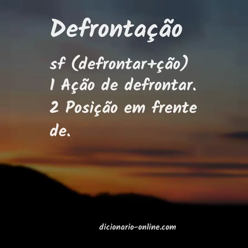Significado de defrontação