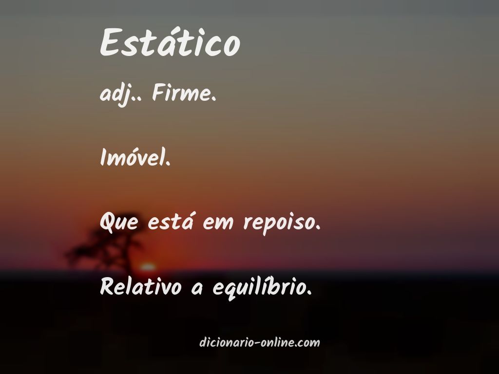 Significado de estático