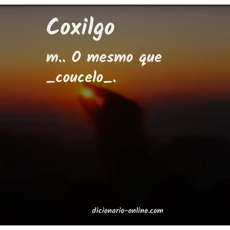 Significado de coxilgo