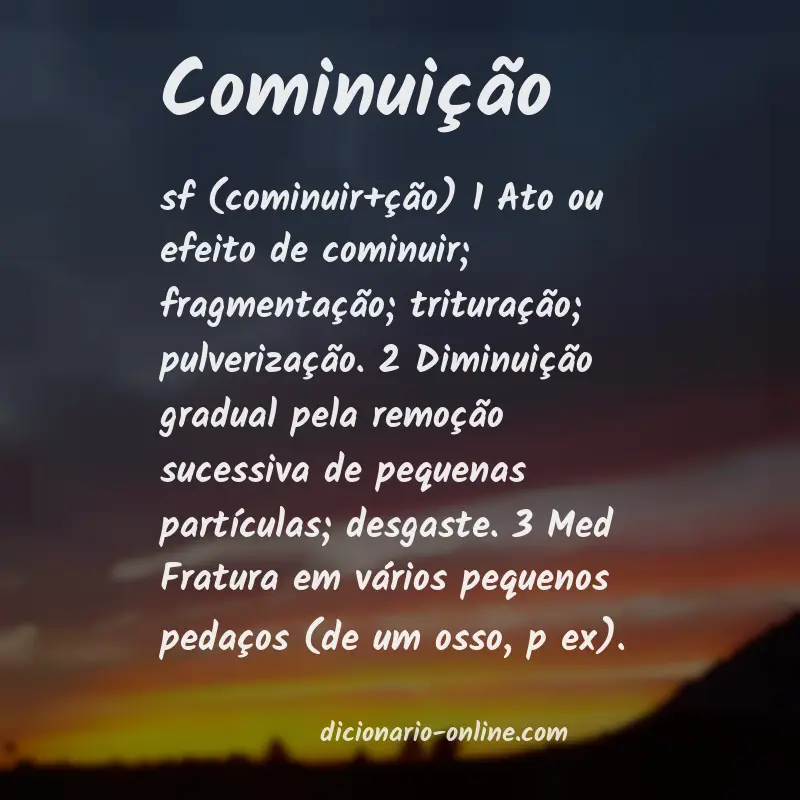 Significado de cominuição
