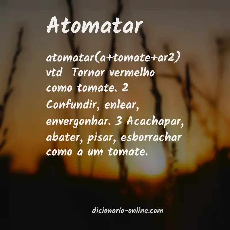 Significado de atomatar