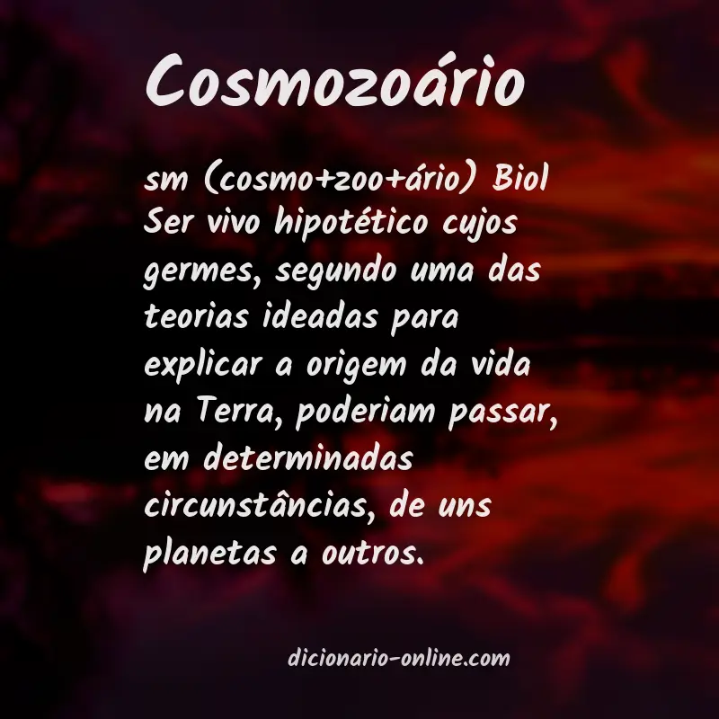 Significado de cosmozoário