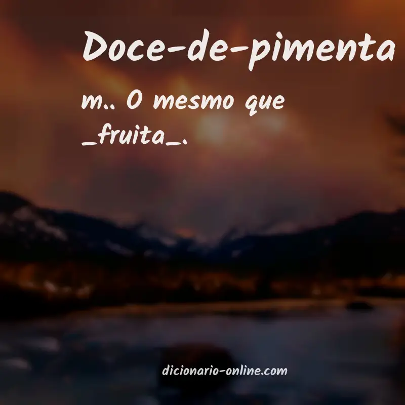Significado de doce-de-pimenta
