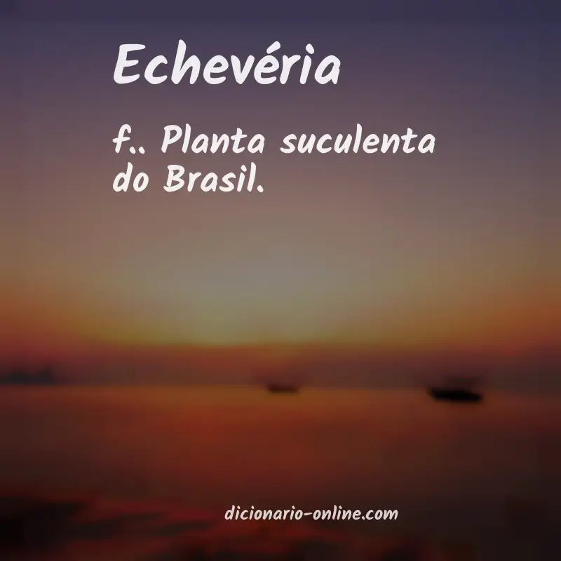 Significado de echevéria