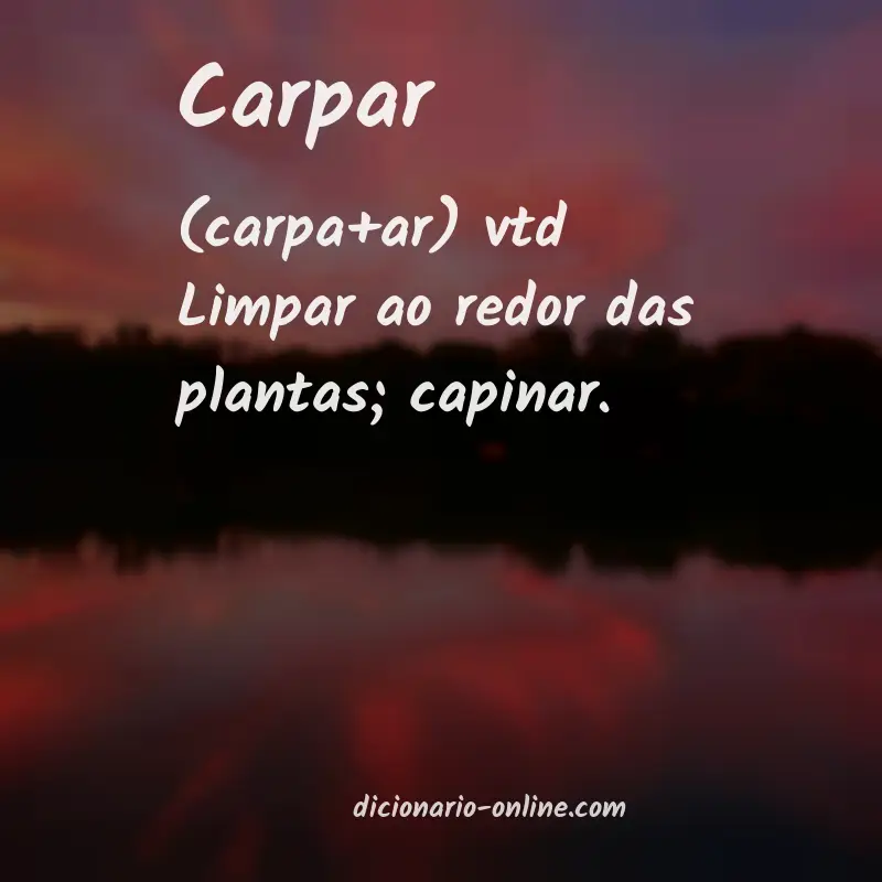 Significado de carpar