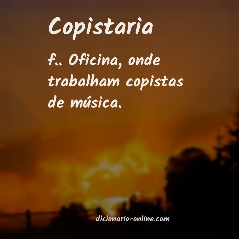 Significado de copistaria