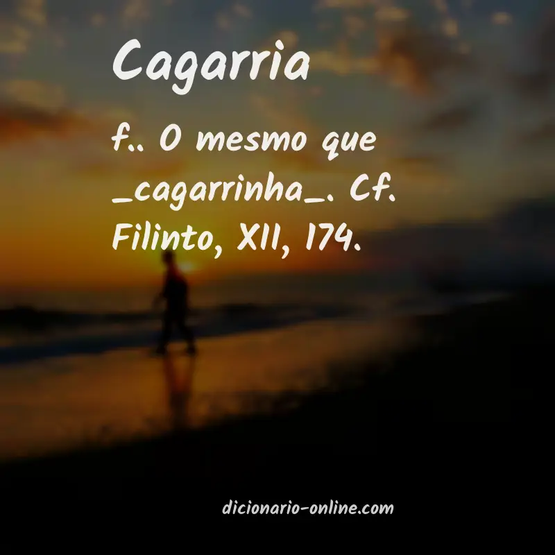 Significado de cagarria