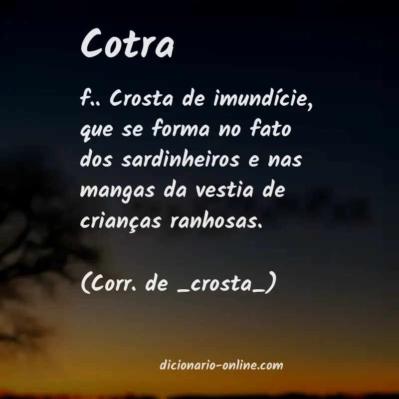 Significado de cotra